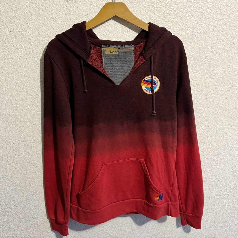 Aviator Nation Red Ombre Hoodie